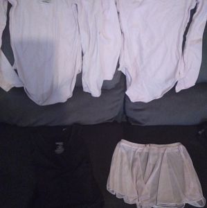 Ballet leotards, one short sleeve and others long sleeve. Size 6x